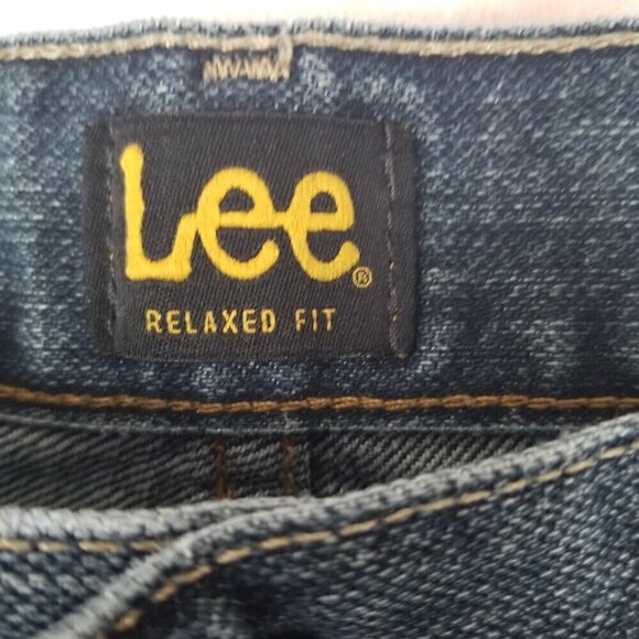 Men's Lee Relaxed Fit Jeans Dark Wash Stretch Size 42 x 30 - Picture 5 of 7
